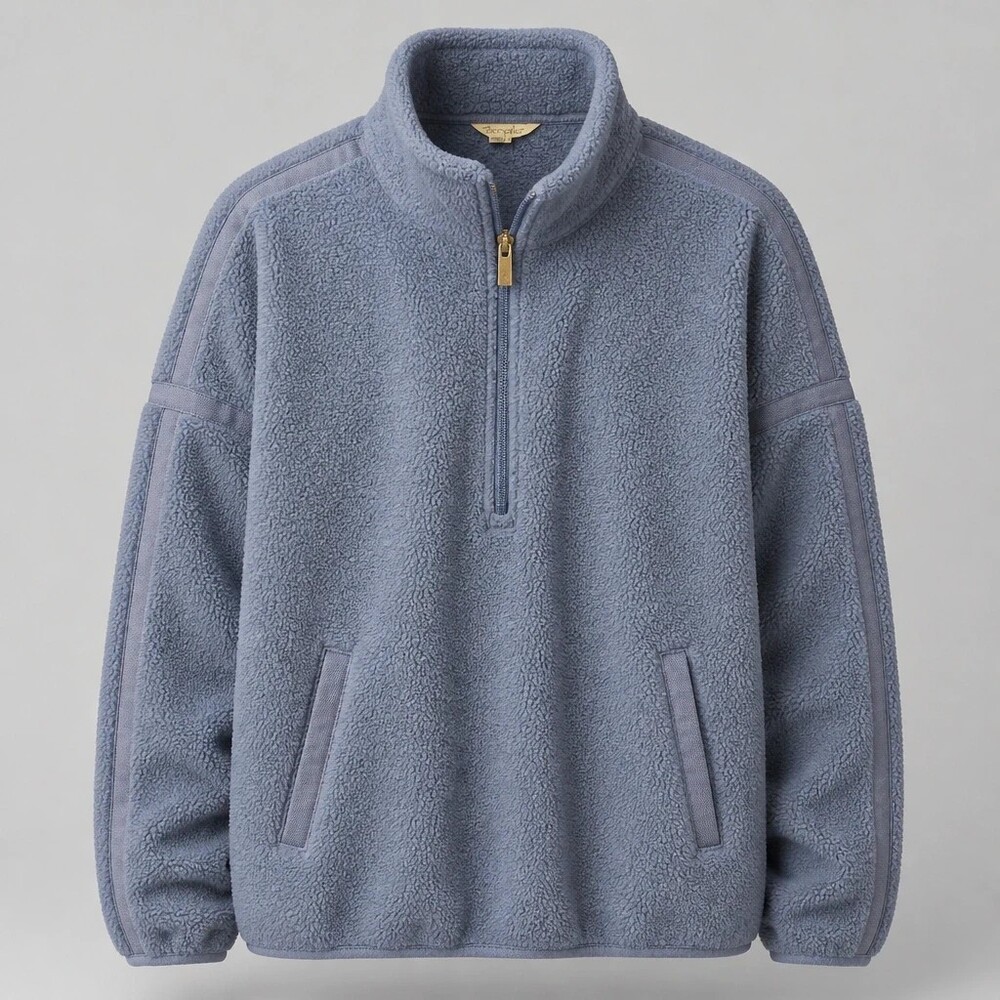 Women's shepra fleece pullover, blue, 2xl